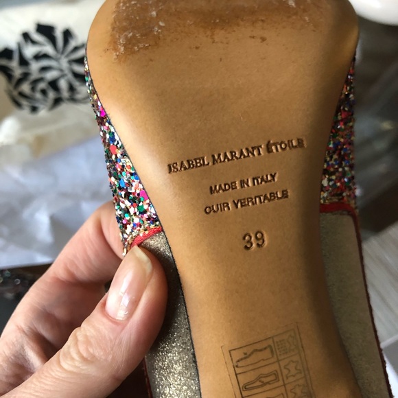 Isabel marant etoile glitter cholita pointy toe heels size 39 MK - Picture 9 of 11